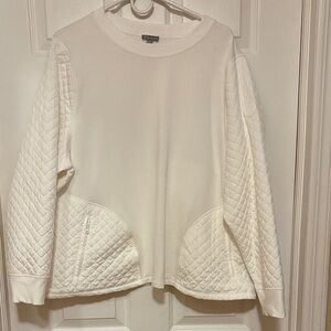 Talbots Ivory Quilted Top